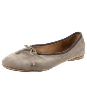 RAG & BONE gray suede leather Windsor bow ascent ballet flats 39